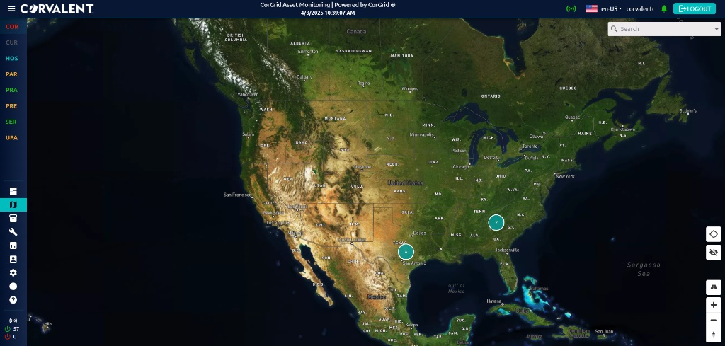 CorGrid Regional Watershed Overview dashboard
